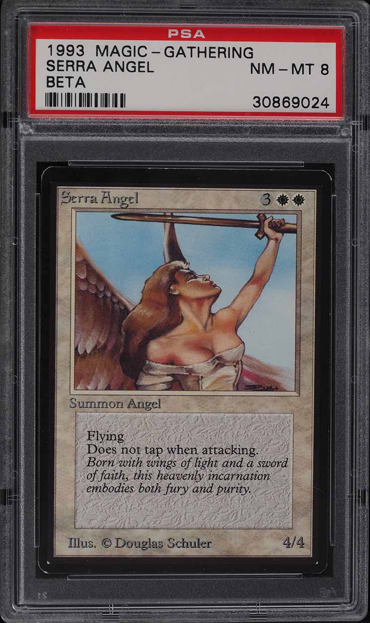 1993 Magic The Gathering MTG Beta Serra Angel U W PSA 8 NM-MT