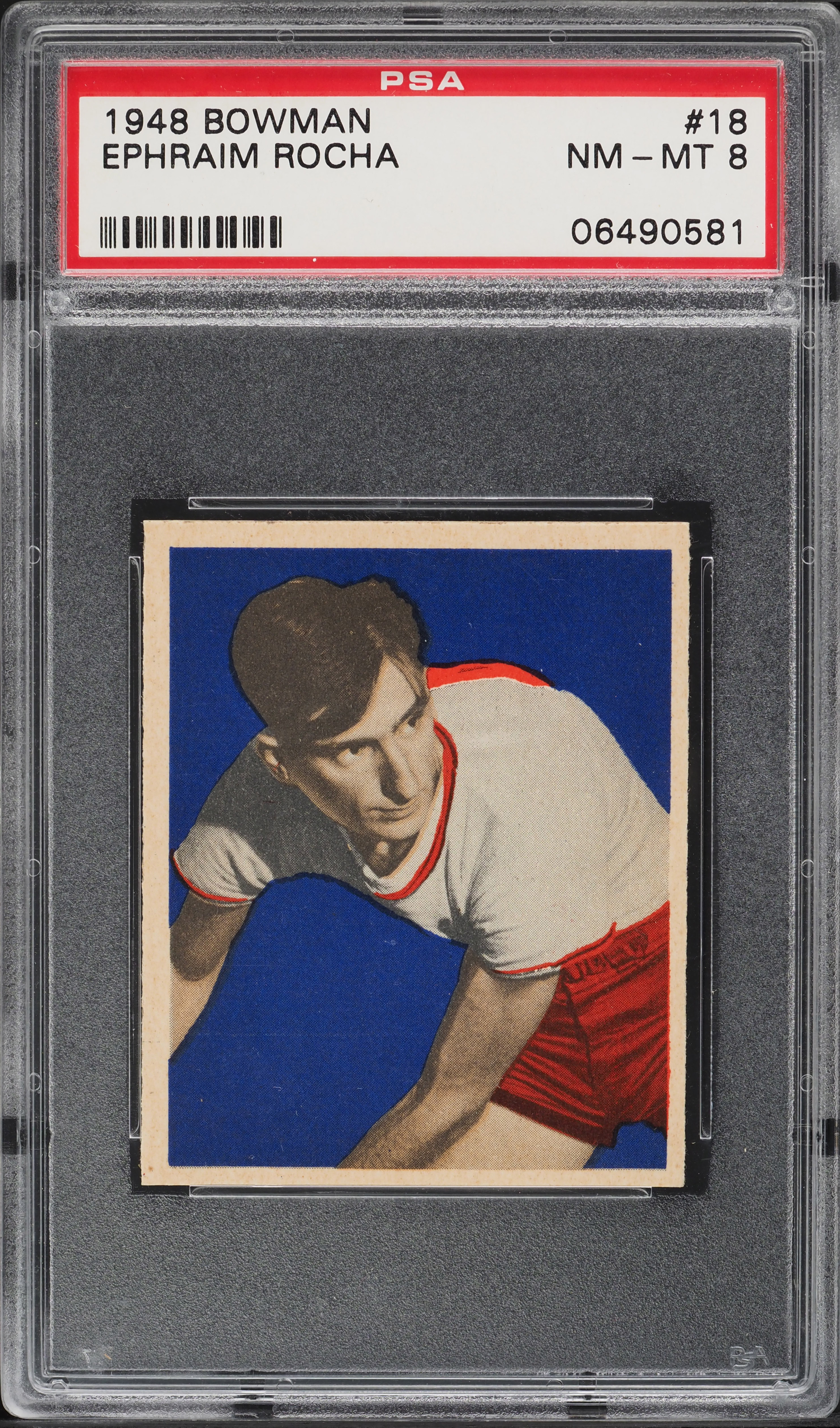 1948 Bowman Basketball Ephraim Rocha #18 PSA 8 NM-MT