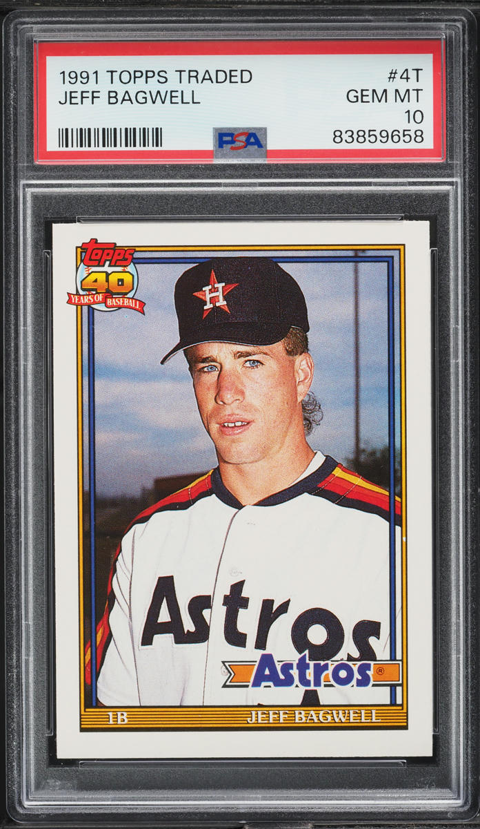 1991 Topps Traded Jeff Bagwell ROOKIE #4T PSA 10 GEM MINT
