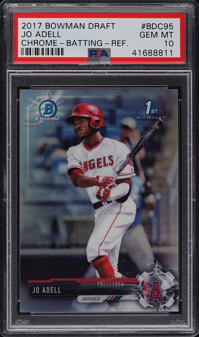2017 Bowman Chrome Draft Refractor Jo Adell ROOKIE #BDC-95 PSA 10 GEM MINT