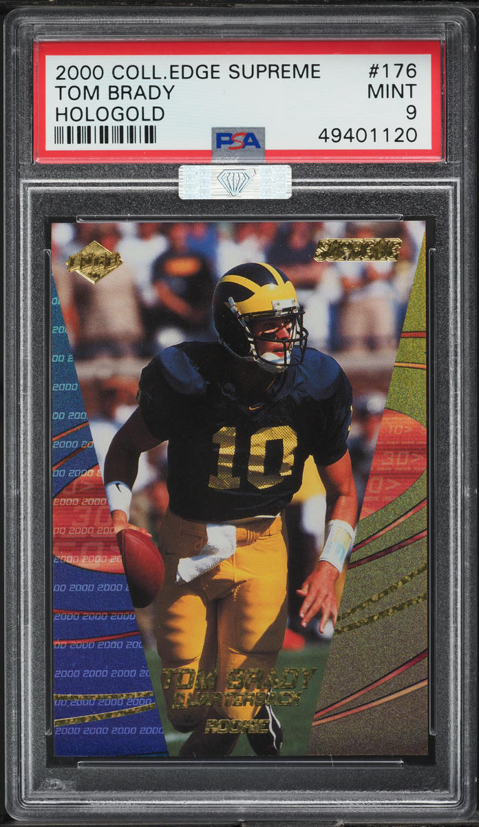 2000 Collectors Edge Supreme Hologold Tom Brady ROOKIE /20 #176 MBA PSA 9 MINT