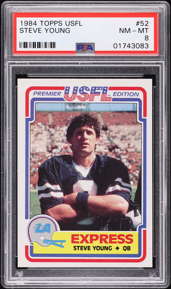 1984 Topps USFL Football Steve Young ROOKIE #52 PSA 8 NM-MT