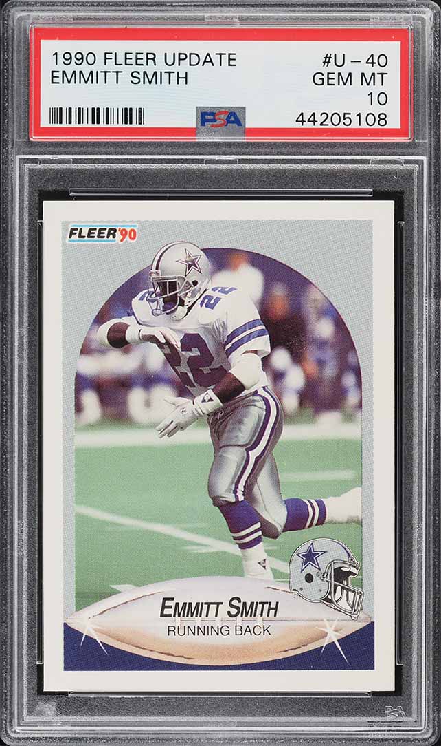 1990 Fleer Update Emmitt Smith ROOKIE #U-40 PSA 10 GEM MINT