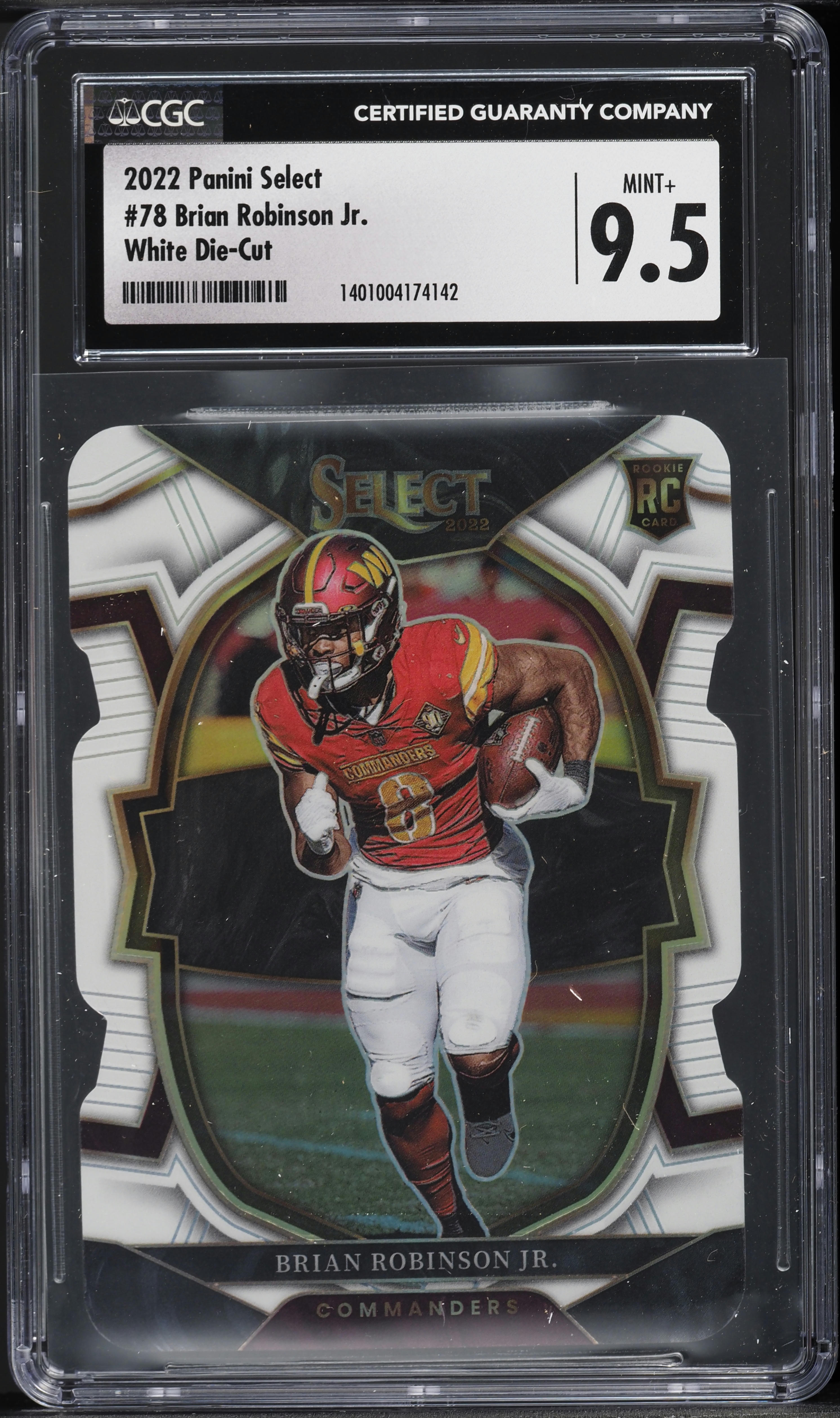 2022 Select Concourse White Die-Cut Brian Robinson Jr. ROOKIE /99 #78 CGC 9.5