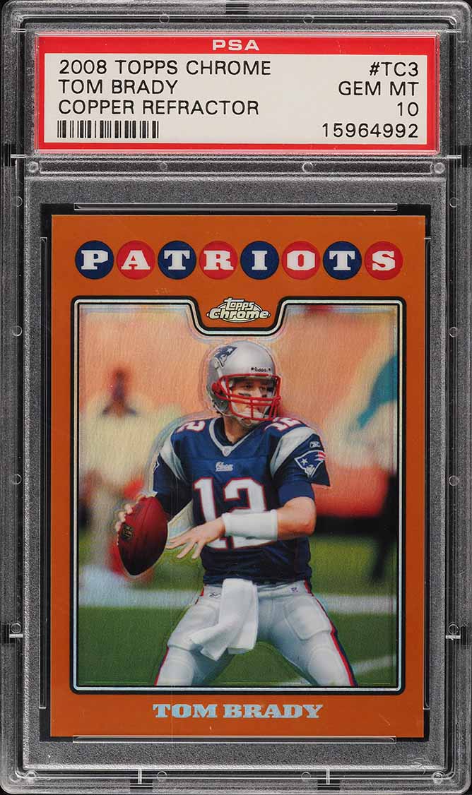 2008 Topps Chrome Copper Refractor Tom Brady /425 #TC3 PSA 10 GEM MINT