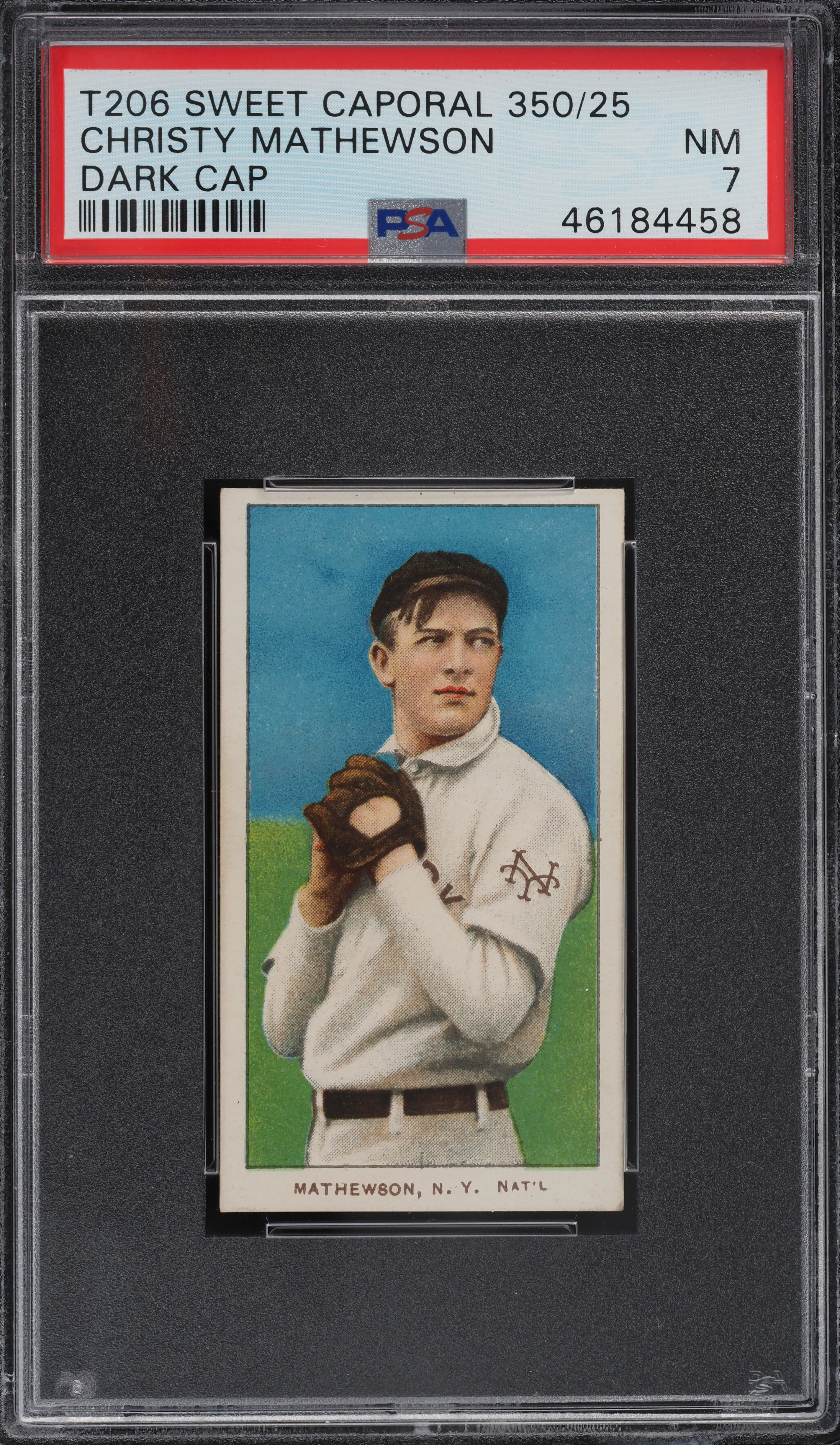 1909-11 T206 Christy Mathewson DARK CAP PSA 7 NRMT