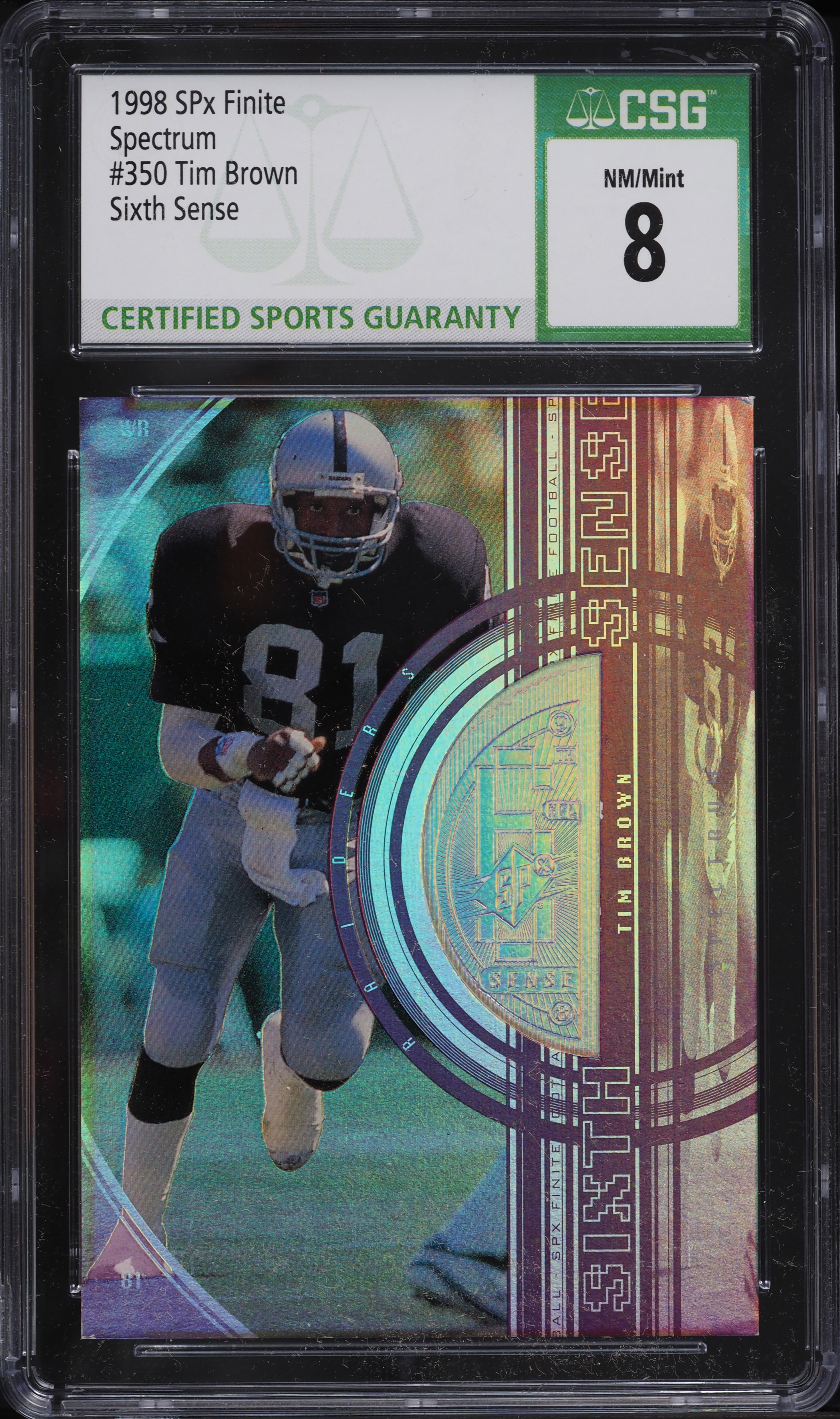 1998 SPx Finite Spectrum Sixth Sense Tim Brown /25 #350 CSG 8 NM-MT