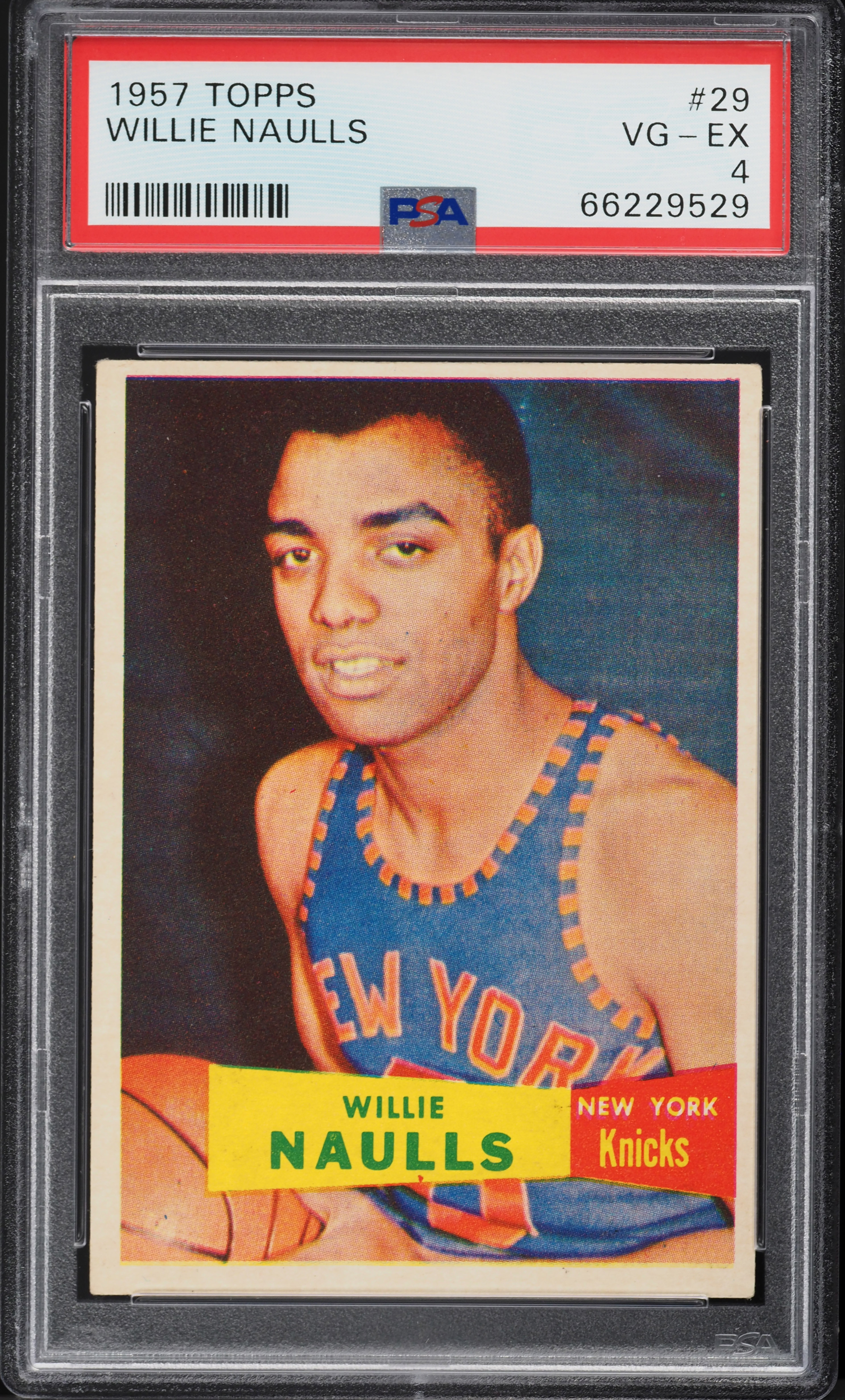 1957 Topps Basketball Willie Naulls #29 PSA 4 VGEX