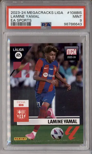 2023 Megacracks Liga EA Sports #108BIS Lamine Yamal PSA 9
