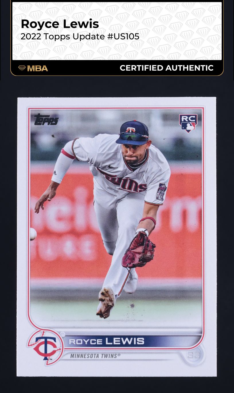 2022 Topps Update Royce Lewis ROOKIE #US105 MBA AUTH