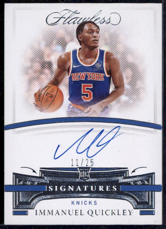 2020-21 Panini Flawless Autographs #AUT-QUI Immanuel Quickley RC Auto /25