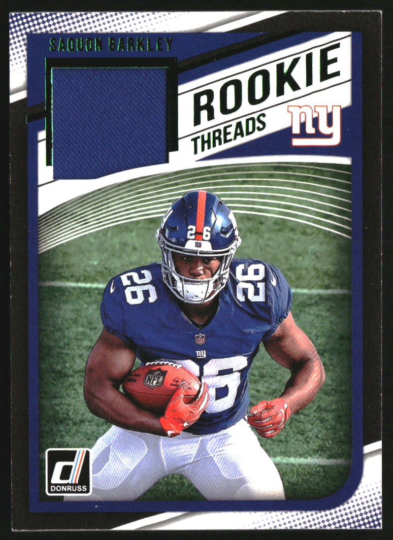 2018 Donruss Rookie Threads Green #6 Saquon Barkley RC
