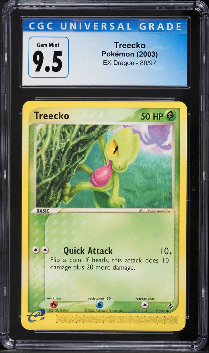 2003 Pokemon EX Dragon Treecko #80 CGC 9.5 GEM MINT