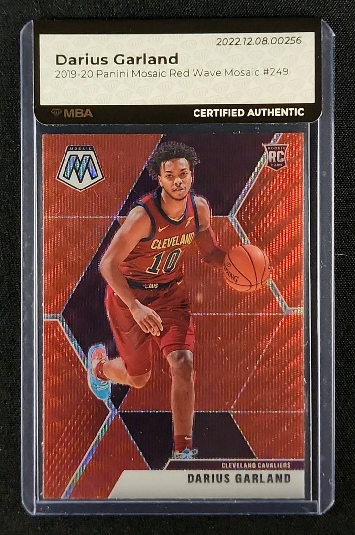 2019 Panini Mosaic Red Wave Darius Garland ROOKIE #249 MBA AUTH