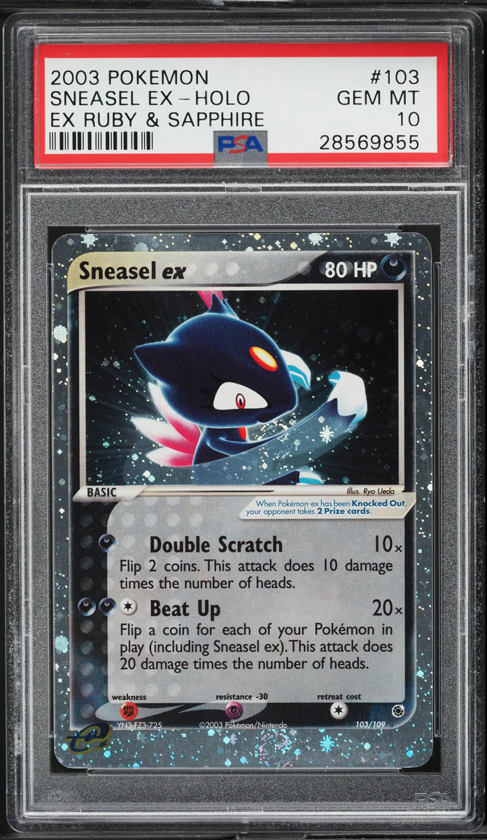 2003 Pokemon EX Ruby & Sapphire Holo Sneasel ex #103 PSA 10 GEM MINT