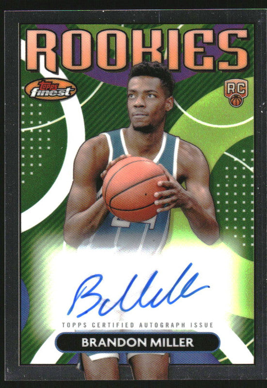 2023-24 Topps Finest Rookie Finest Autographs #RFA-BM Brandon Miller RC Auto