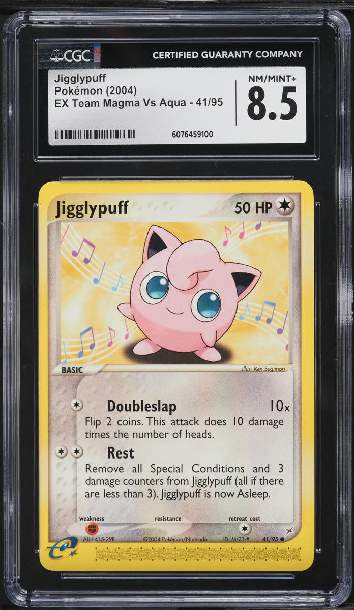 2004 Pokemon EX Team Magma VS Aqua Jigglypuff #41 CGC 8.5 NM-MT+