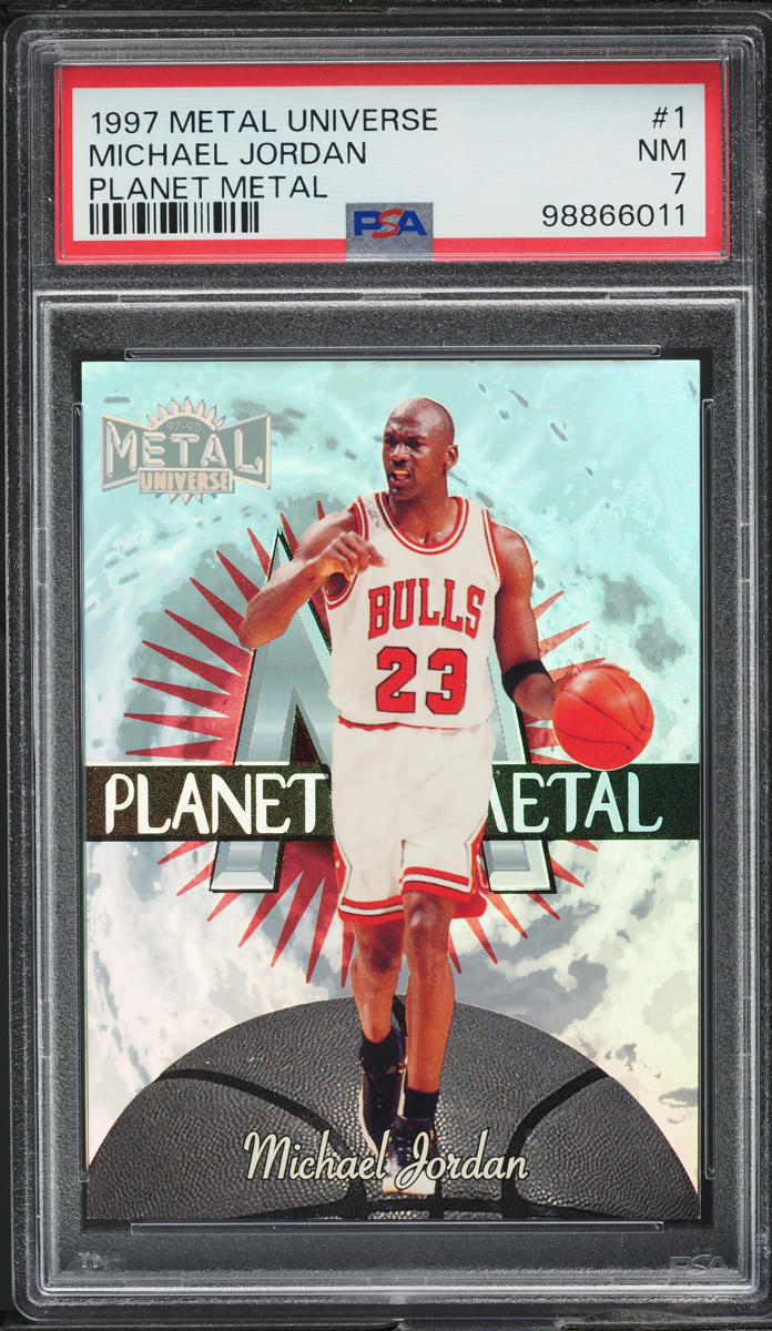 1997 Metal Universe Planet Michael Jordan #1 PSA 7 NRMT