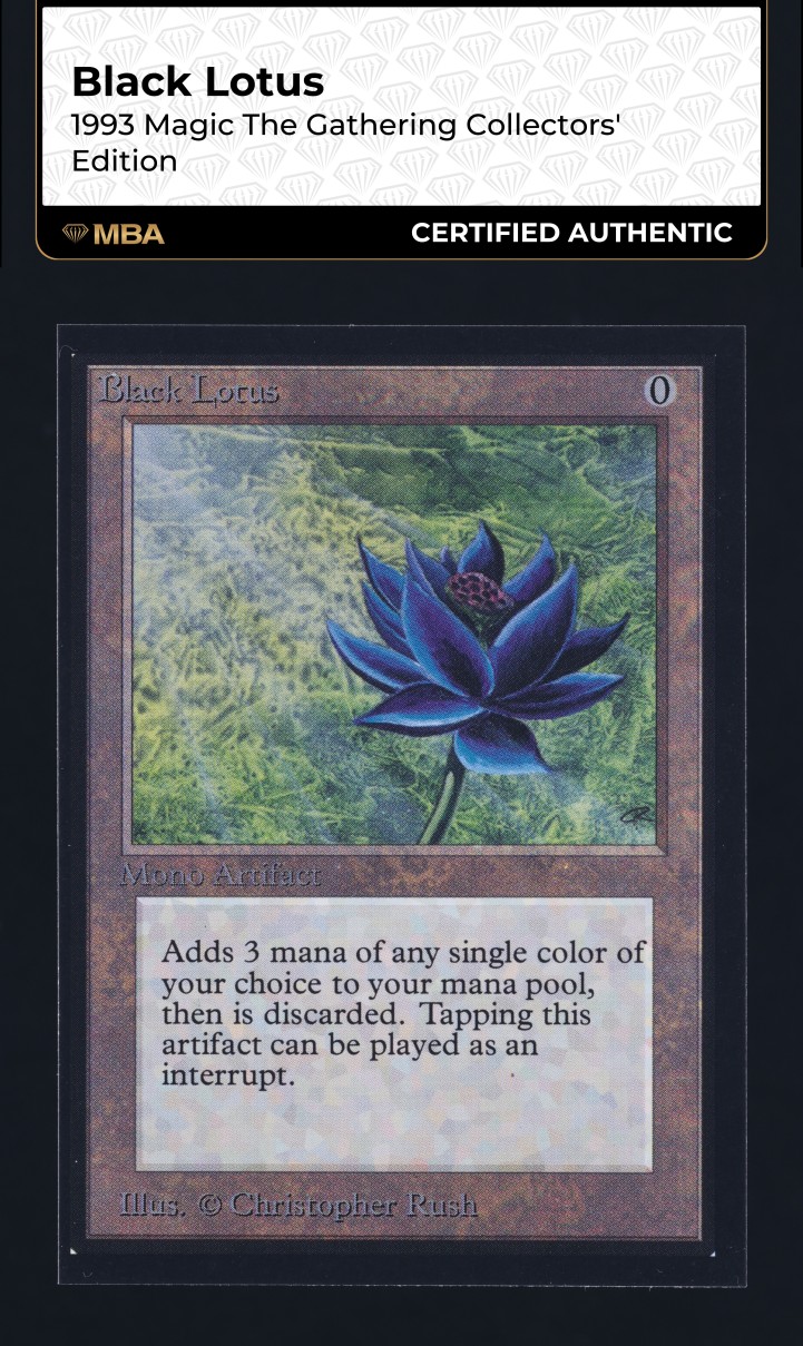1993 Magic The Gathering MTG Collectors' Edition Black Lotus MBA AUTH