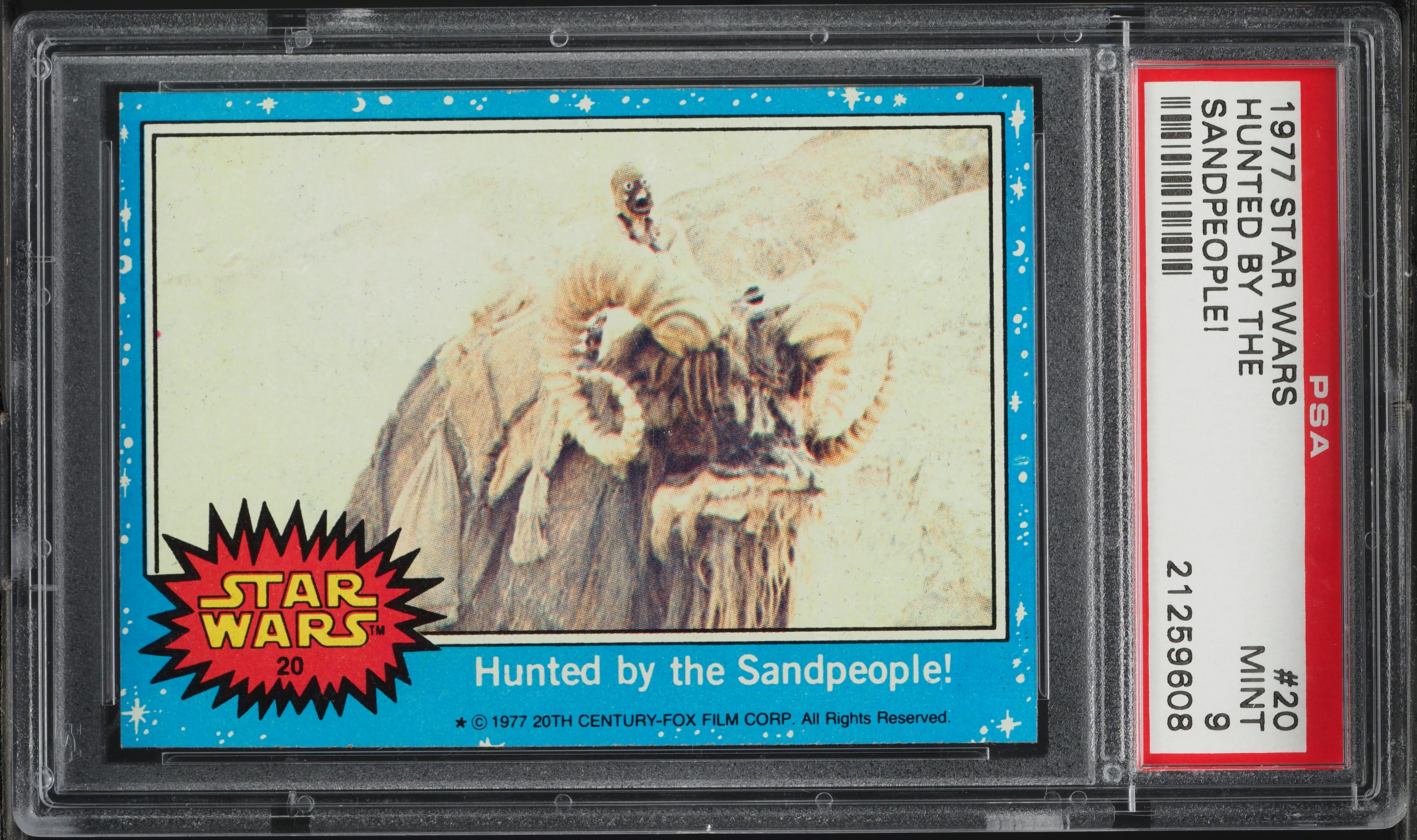 1977 Topps Star Wars Hunted By The Sandpeople! #20 PSA 9 MINT
