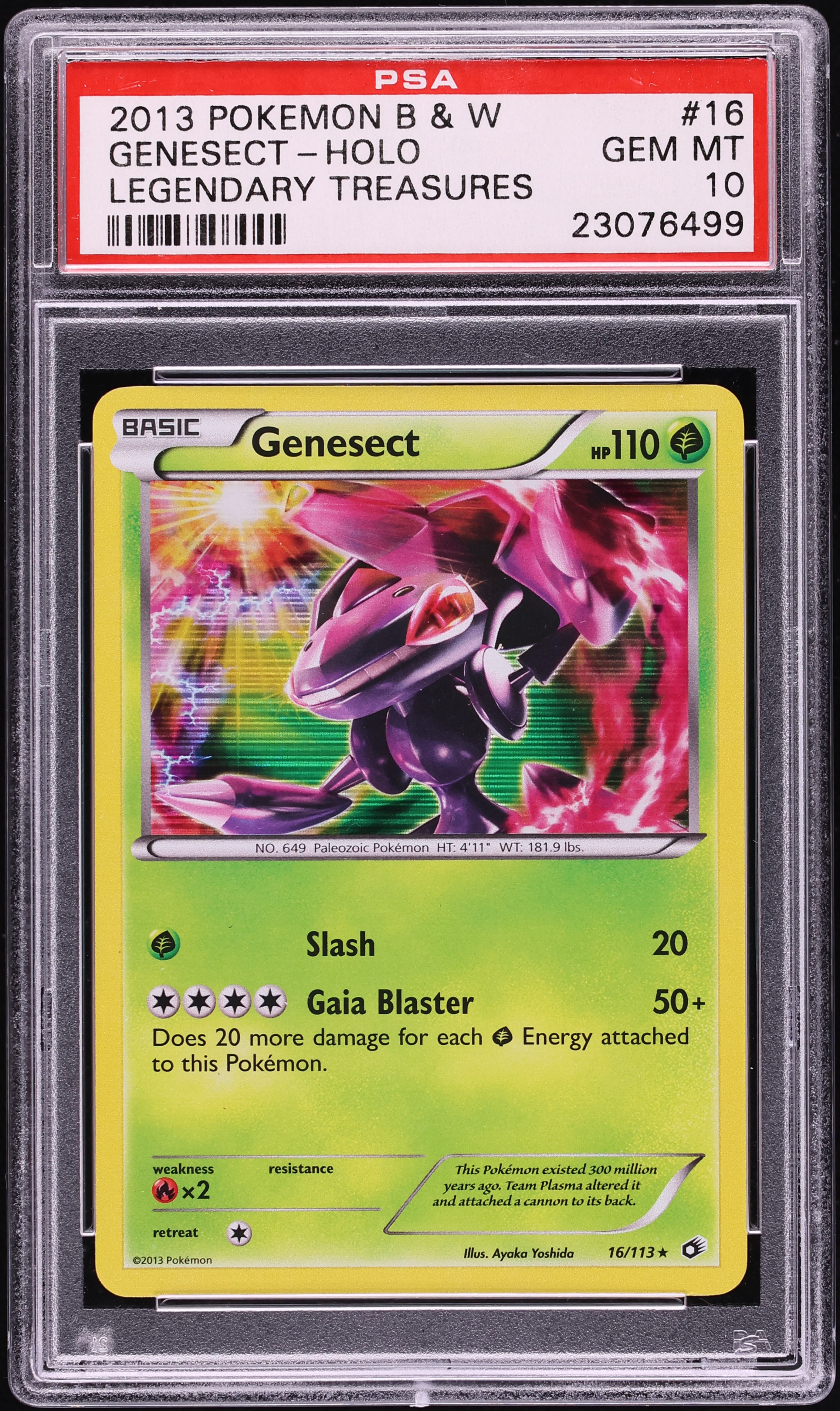 2013 Pokemon Black & White Legendary Treasures Holo Genesect #16 PSA 10 GEM MINT