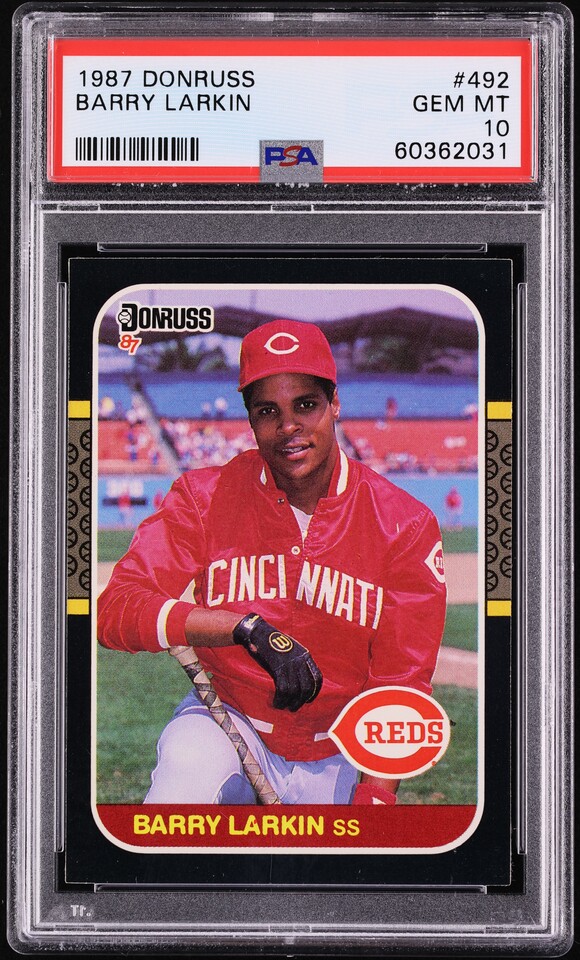 1987 Donruss Barry Larkin ROOKIE #492 PSA 10 GEM MINT