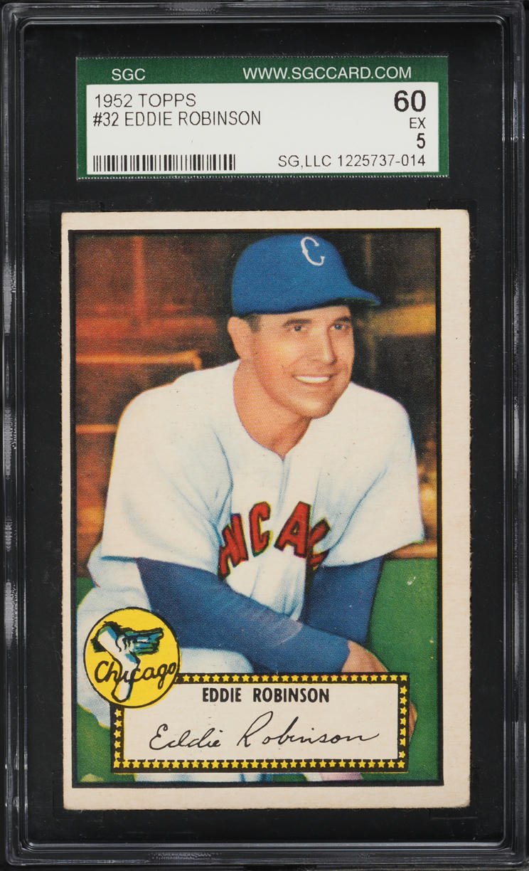 1952 Topps Eddie Robinson #32 SGC 5 EX