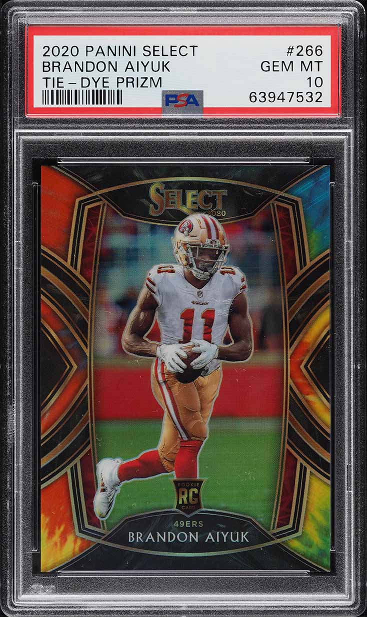 2020 Select Club Level Tie-Dye Prizm Brandon Aiyuk ROOKIE /25 #266 PSA 10 GEM