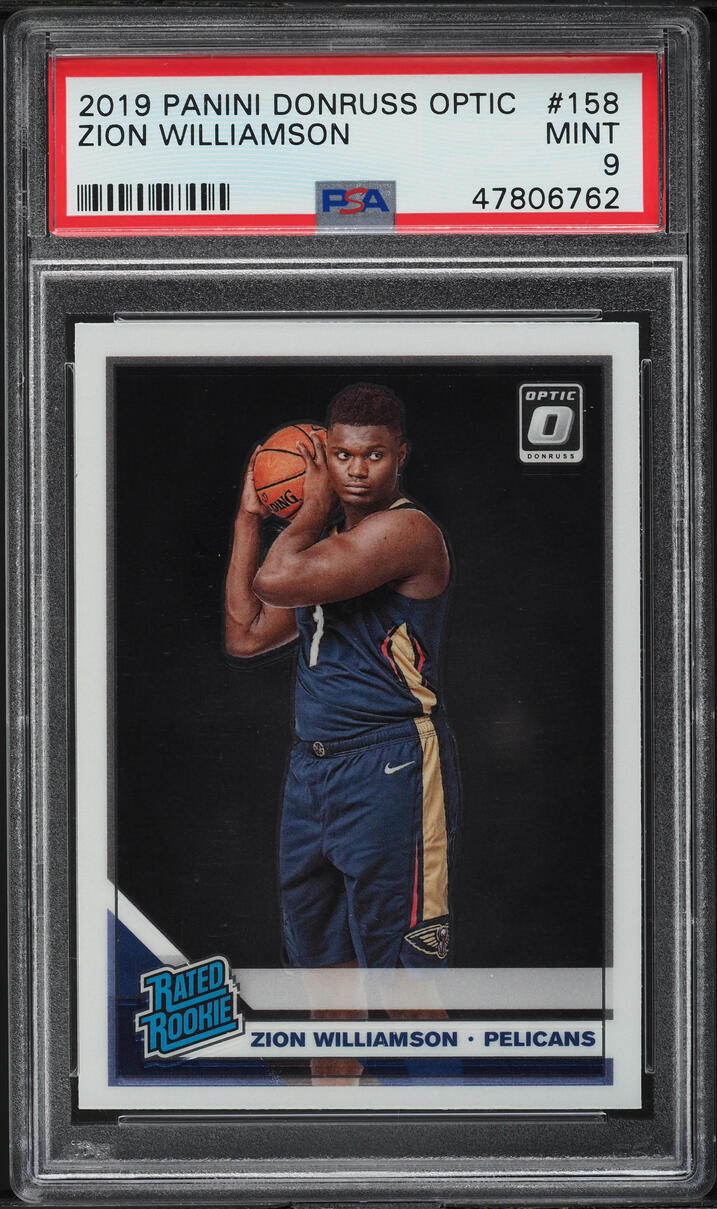 2019 Donruss Optic Zion Williamson ROOKIE #158 PSA 9 MINT