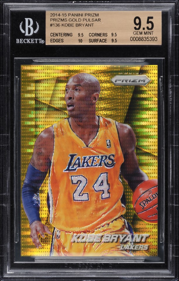 2014 Panini Prizm Gold Pulsar Prizms Kobe Bryant /10 #136 BGS 9.5 GEM MINT
