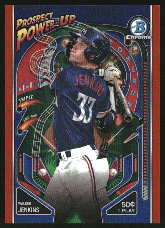 2024 Bowman Prospect Power Up Orange Refractor #PP-1 Walker Jenkins /25
