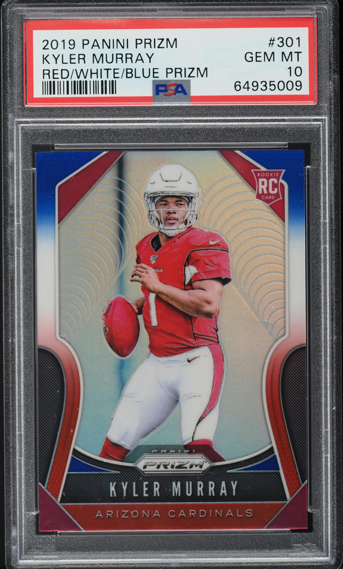 2019 Panini Prizm Red White Blue Kyler Murray ROOKIE #301 PSA 10 GEM MINT