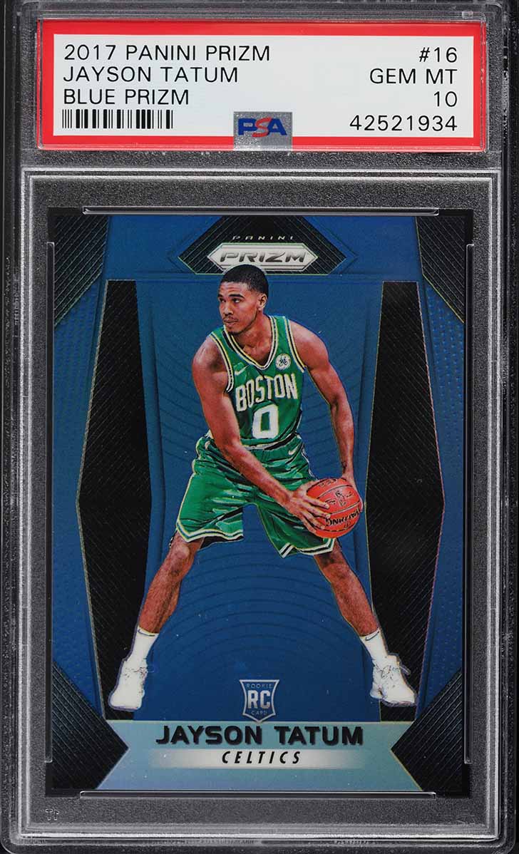 2017 Panini Prizm Blue Jayson Tatum ROOKIE /199 #16 PSA 10 GEM MINT