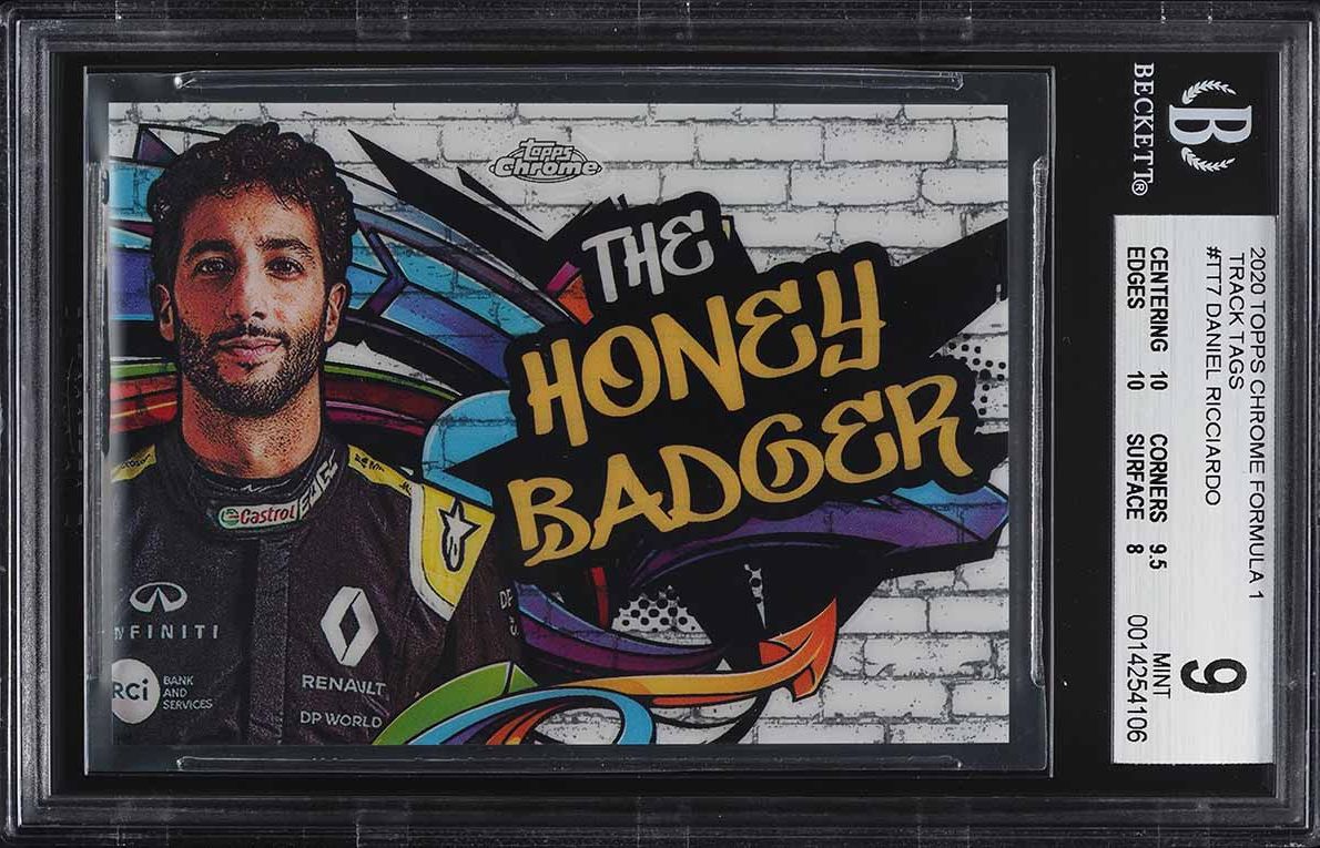 2020 Topps Chrome Formula 1 F1 Track Tags Daniel Ricciardo #TT7 BGS 9 MINT