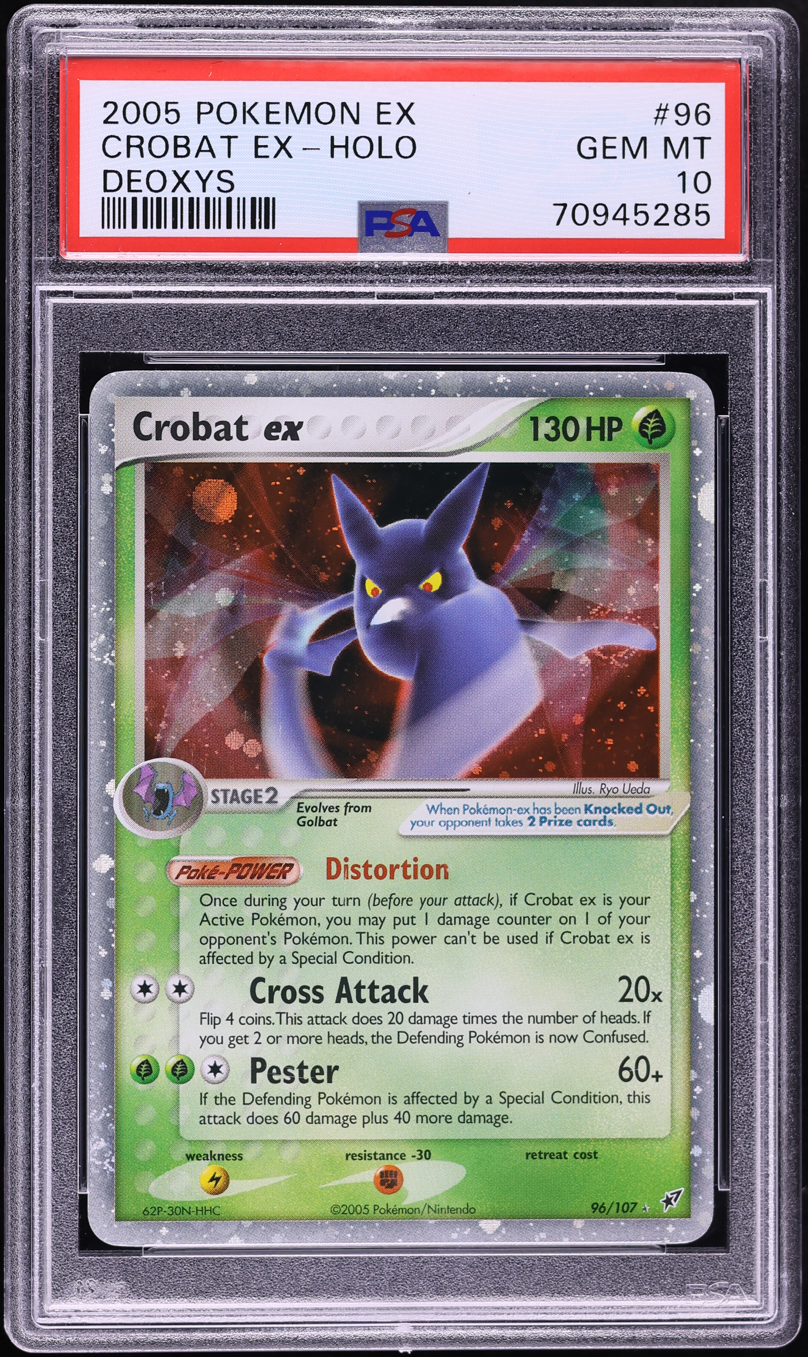 2005 Pokemon EX Deoxys Holo Crobat EX #96 PSA 10 GEM MINT