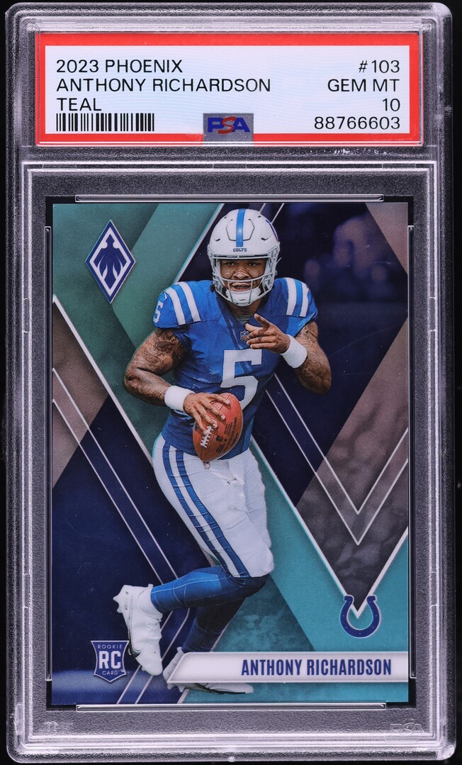 2023 Panini Phoenix Teal Anthony Richardson ROOKIE /150 #103 PSA 10 GEM MINT