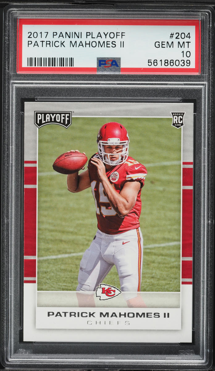 2017 Panini Playoff Patrick Mahomes II ROOKIE #204 PSA 10 GEM MINT