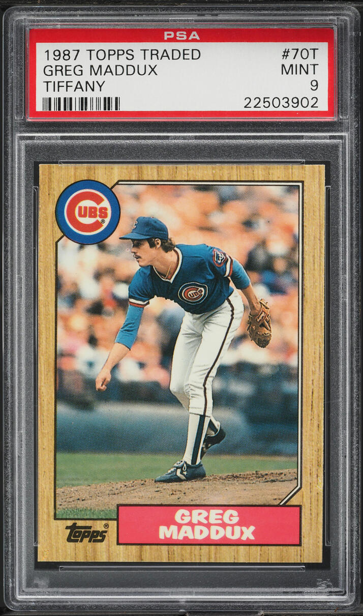 1987 Topps Traded Tiffany Greg Maddux ROOKIE #70T PSA 9 MINT