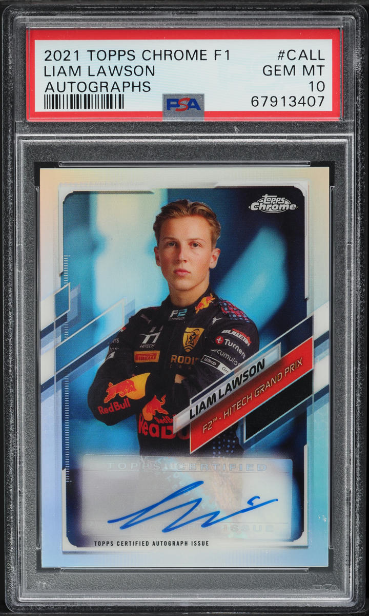 2021 Topps Chrome Formula 1 F1 Liam Lawson AUTO /391 #CA-LL PSA 10 GEM MINT