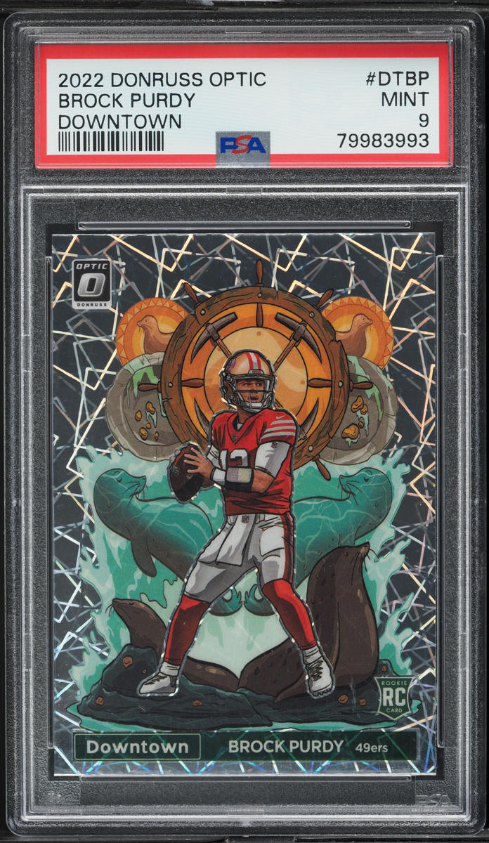 2022 Donruss Optic Downtown Brock Purdy ROOKIE #DT-BP PSA 9 MINT