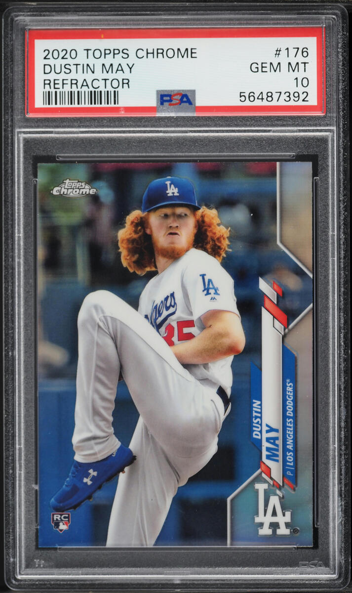 2020 Topps Chrome Refractor Dustin May ROOKIE #176 PSA 10 GEM MINT