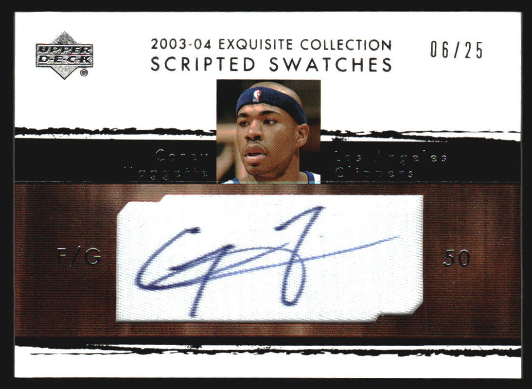 2003-04 Exquisite Collection Scripted Swatches #CM Corey Maggette Auto /25