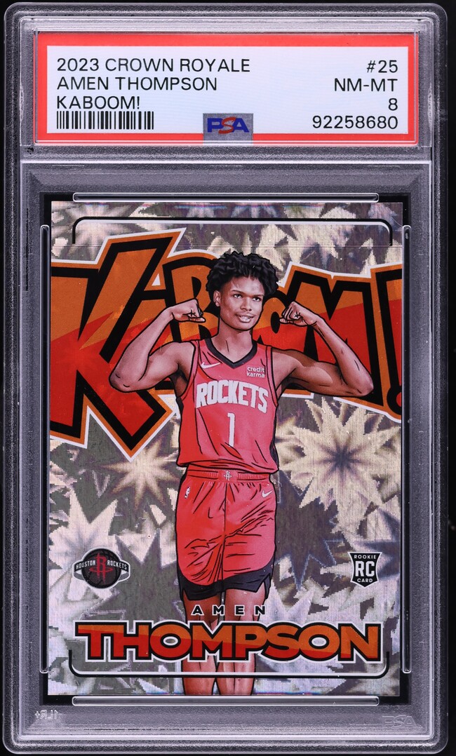 2023 Crown Royale Kaboom! Amen Thompson ROOKIE #25 PSA 8 NM-MT