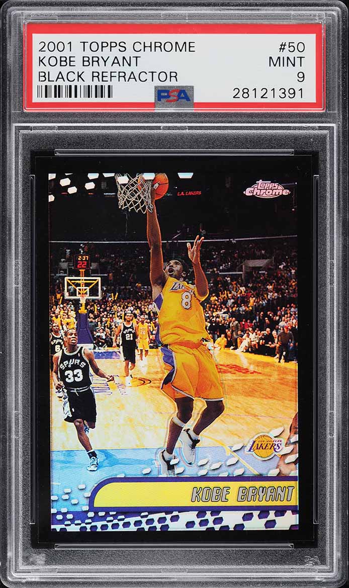 2001 Topps Chrome Black Refractor Kobe Bryant /50 #50 PSA 9 MINT