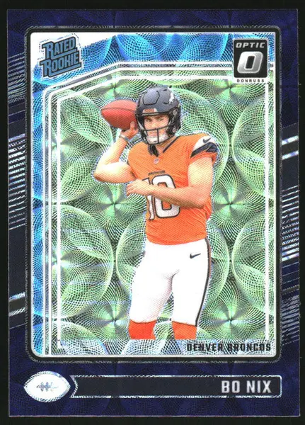 2024 Panini Donruss Optic Purple Scope #209 Bo Nix Rated Rookie RC