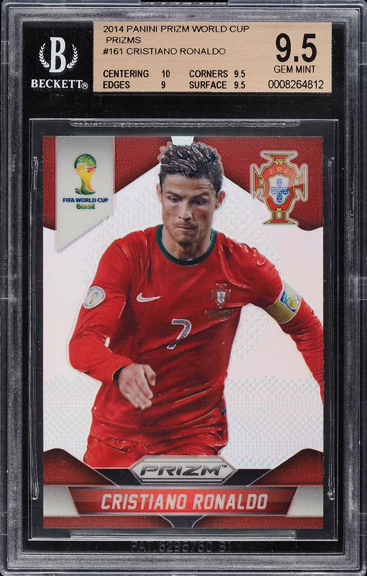 2014 Panini Prizm World Cup Silver Prizms Cristiano Ronaldo #161 BGS 9.5 GEM