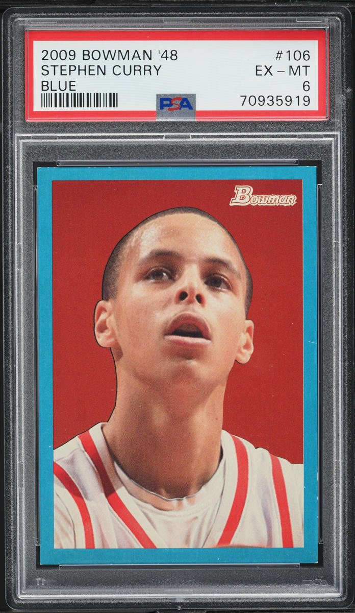 2009 Bowman '48 Blue Stephen Curry ROOKIE /1948 #106 PSA 6 EXMT