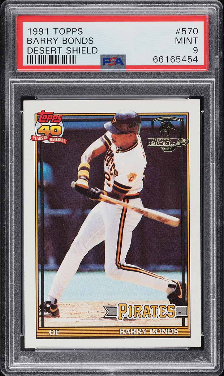 1991 Topps Desert Shield Barry Bonds #570 PSA 9 MINT