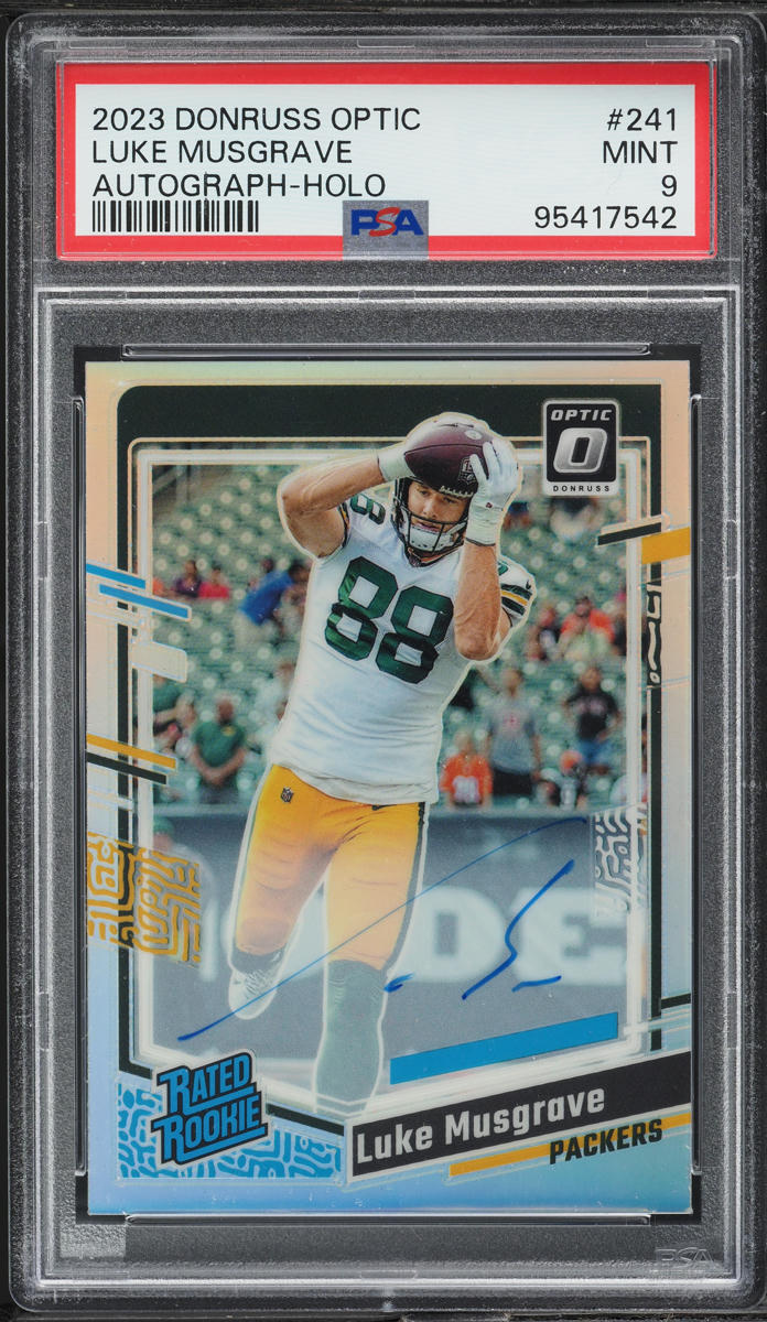 2023 Donruss Optic Holo Luke Musgrave ROOKIE AUTO /150 #241 PSA 9 MINT