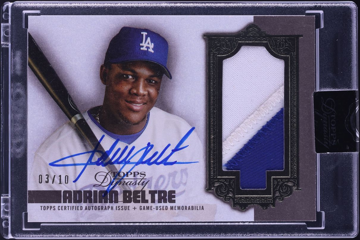 2019 Topps Dynasty Adrian Beltre PATCH AUTO /10 #DAP-ABE5